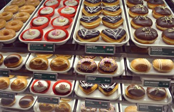 Donuts in a Krispy Kreme store