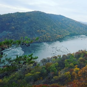 Looking at the Loudoun Heights from the Maryland Heights near Harper's Ferry