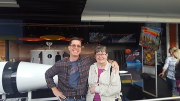 My mom (who has a PhD in biochemistry) and I at the Huntsville Space and Rocket Center
