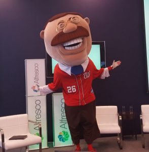 Racing President Teddy Roosevelt having fun during a break at the 2017 Alfresco Government Summit