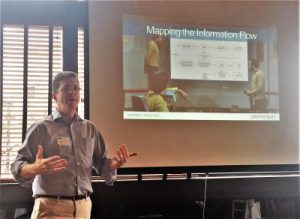 Laurence Hart speaking at ARMA Boston, presenting the importance of mapping the information flow